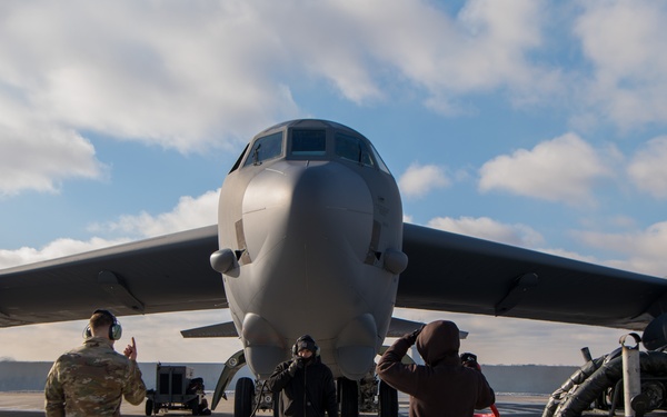 B-52H Stratofortress take off from Minot Air Force Base