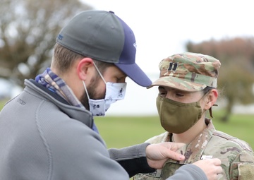 Female Field Artillery Officer earns the Expert Soldier Badge