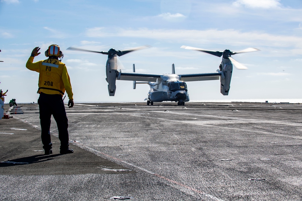 Navy Ospreys 1st Aircraft Carrier Landing