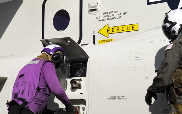 Navy Osprey's First Aircraft Carrier Refueling