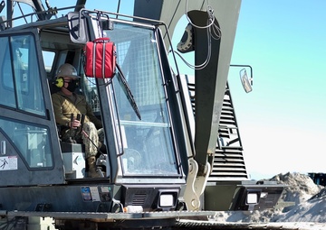 Naval Mobile Construction Battalion FOUR conduct pile driving at Naval Air Station North Island