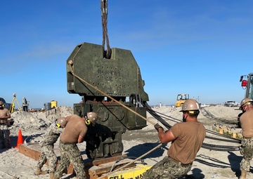 Naval Mobile Construction Battalion FOUR Constructs Pier System with NAVFAC Southwest and Industry Partners