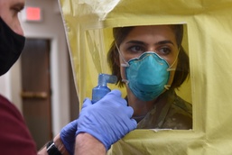 96th Medical Group gets fitted for N95 Mask and COVID-19 tested