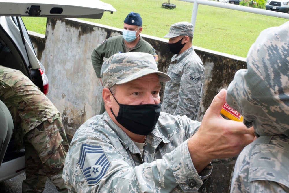 506th Expeditionary Air Refueling Squadron Donate One Ton Worth of Food