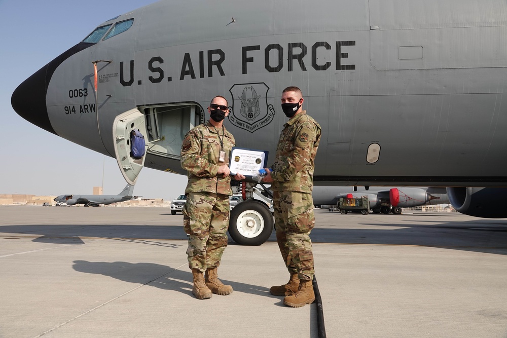 Al Udeid AB Crew chief for a day program recognizes top performers