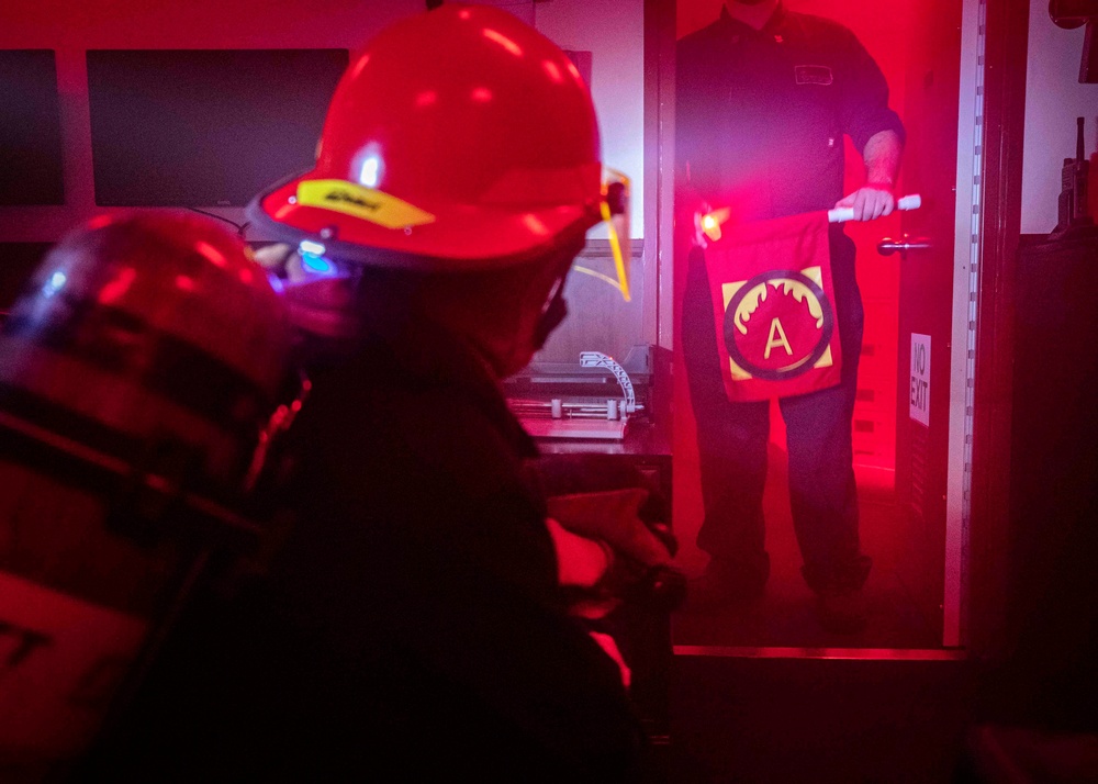 McCain Sailors conduct Firefighting Drill