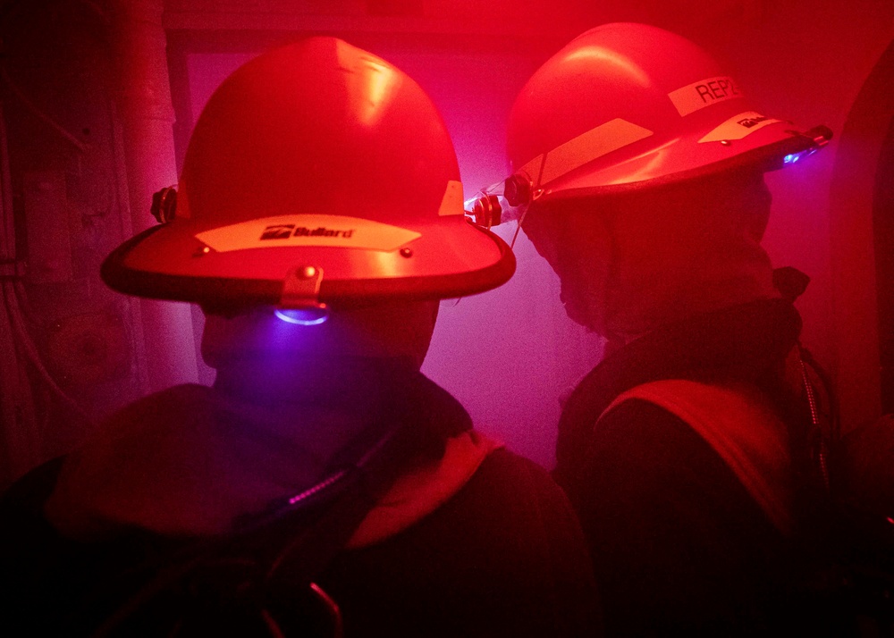 McCain Sailors conduct Firefighting Drill