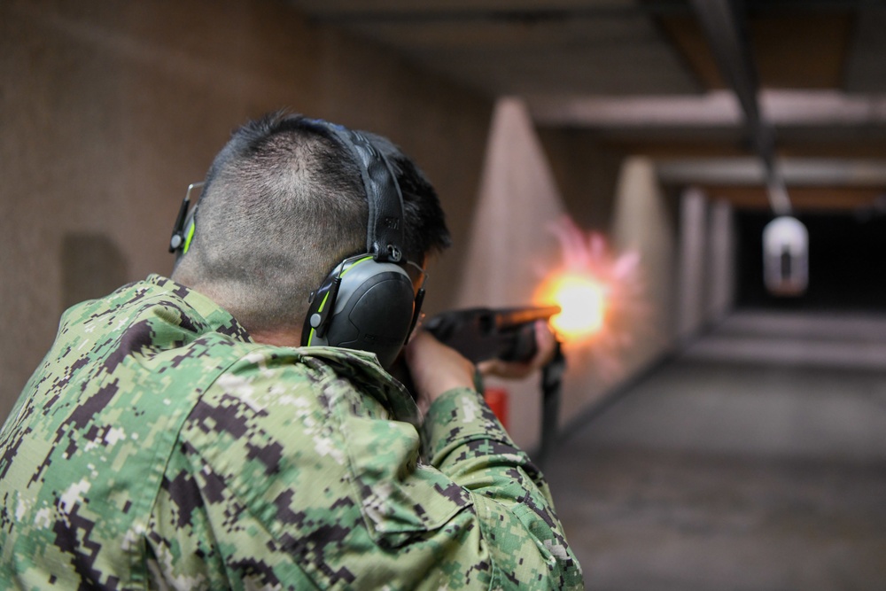 Misawa Sailors Participate in Auxiliary Security Forces Weapons Qualification Course