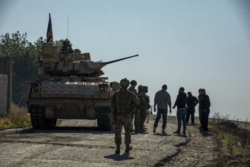 M2 Bradley Infantry Fighting Vehicles in Northeast Syria