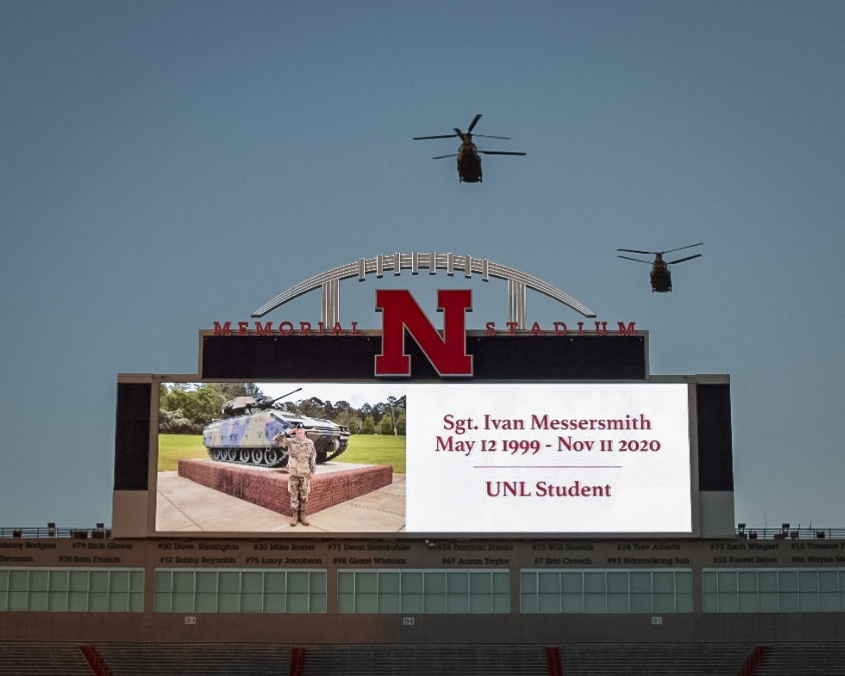 DVIDS - Images - Co. B, 2-135th GSAB Huskers Memorial Stadium Flyover ...