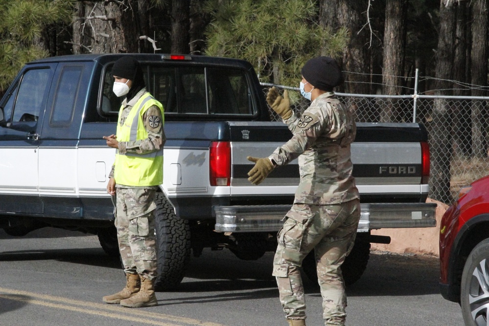 AZNG directs over 800 visitors for Covid-19 testing at Fort Tuthill testing site Flagstaff, Ariz.