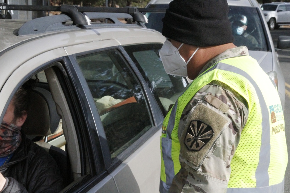 AZNG directs over 800 visitors for Covid-19 testing at Fort Tuthill testing site Flagstaff, Ariz.