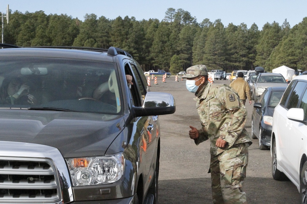 AZNG directs over 800 visitors for Covid-19 testing at Fort Tuthill testing site Flagstaff, Ariz.