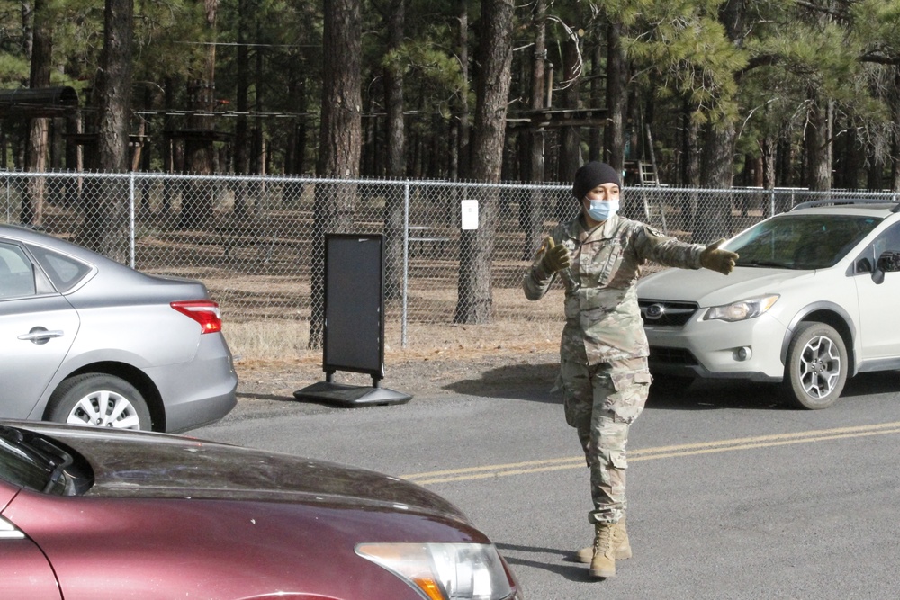 AZNG directs over 800 visitors for Covid-19 testing at Fort Tuthill testing site Flagstaff, Ariz.