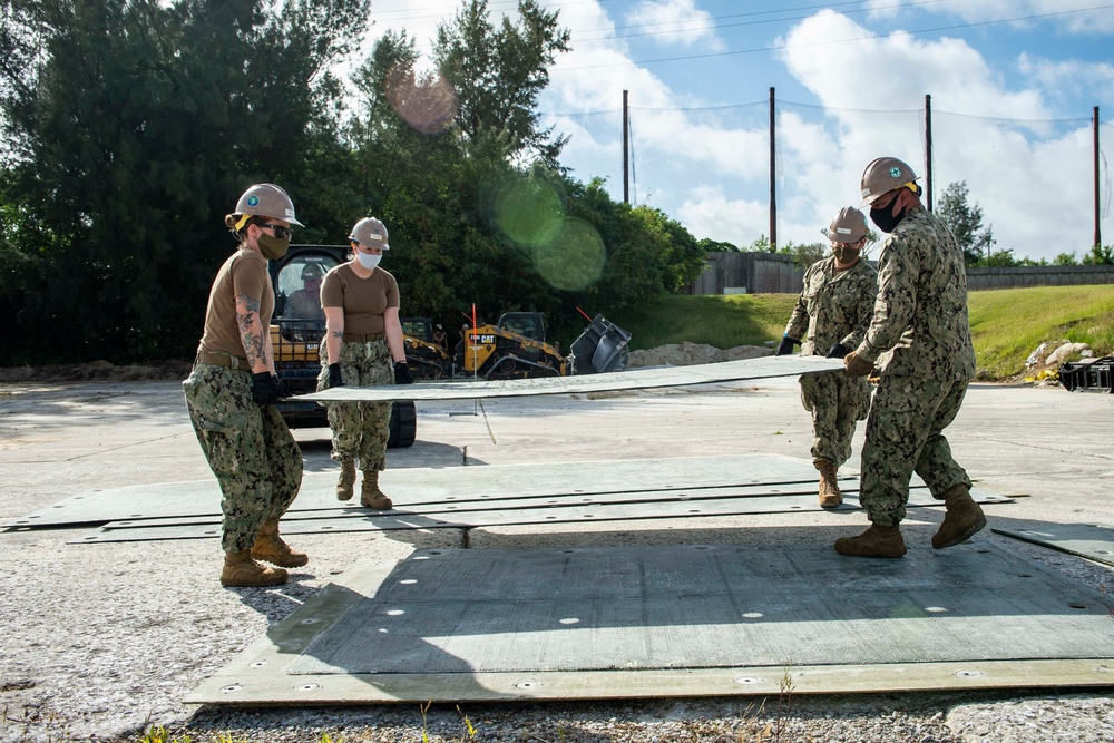 Seabees, Airmen Conduct Rapid Airfield Damage Repair Training Exercise in Okinawa