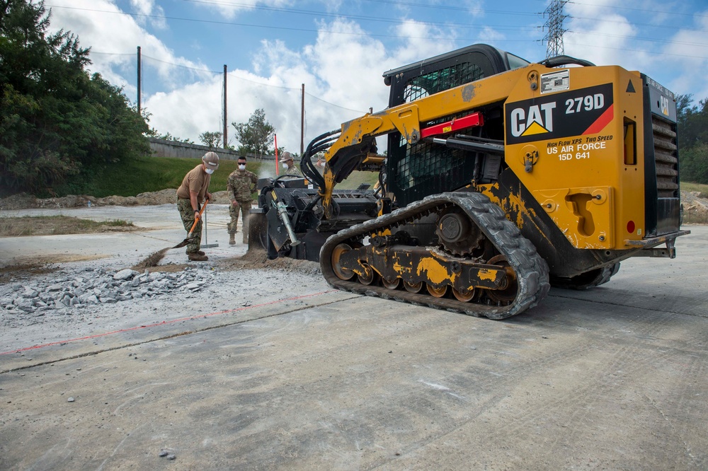 Seabees, Airmen Conduct Rapid Airfield Damage Repair Training Exercise in Okinawa