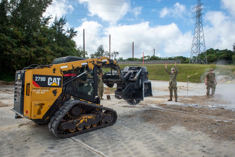 Seabees, Airmen Conduct Rapid Airfield Damage Repair Training Exercise in Okinawa