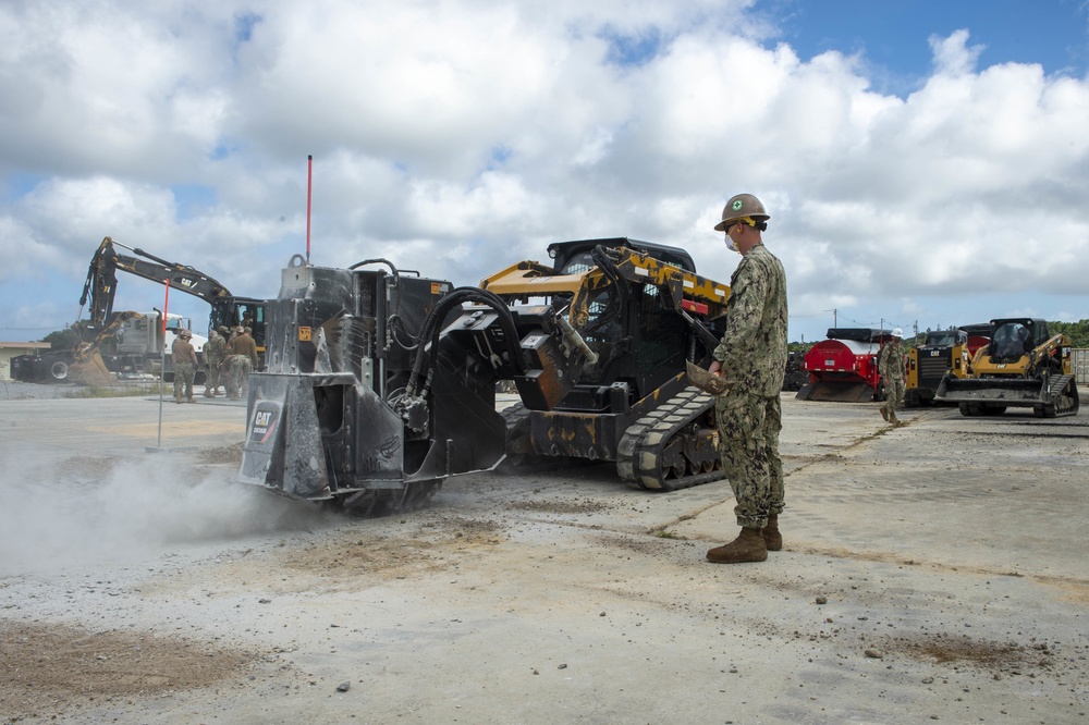 Seabees, Airmen Conduct Rapid Airfield Damage Repair Training Exercise in Okinawa