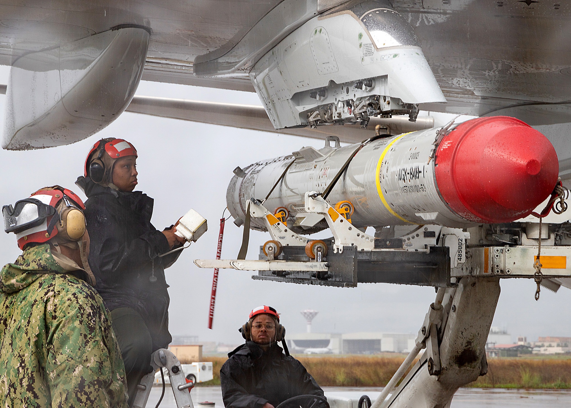 DVIDS - Images - Sailors load an AGM-84D Harpoon missile onto a P