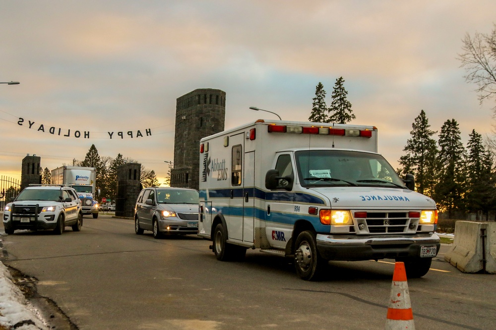 Ambulances arrive at Camp Ripley