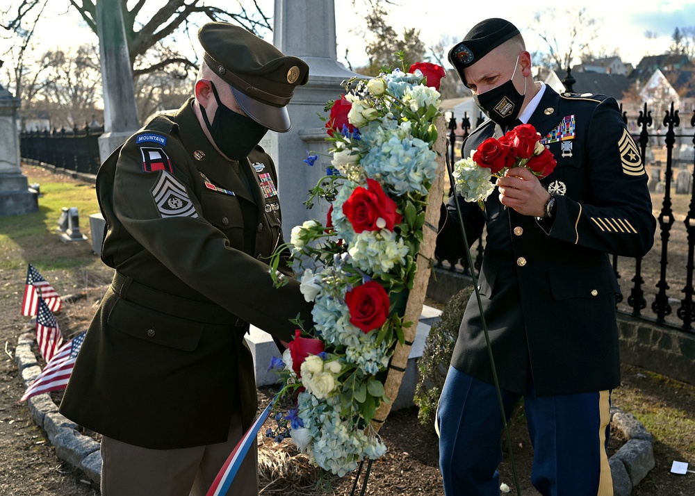NH National Guard Conducts Annual Franklin Pierce Wreath Laying Ceremony