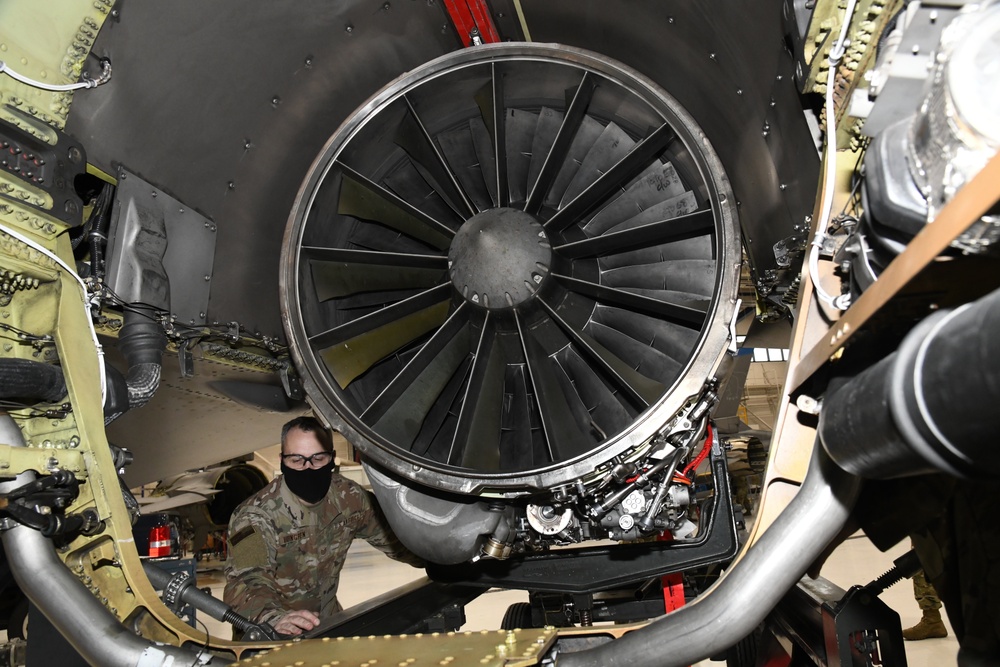 F-16 Jet Engine Installation