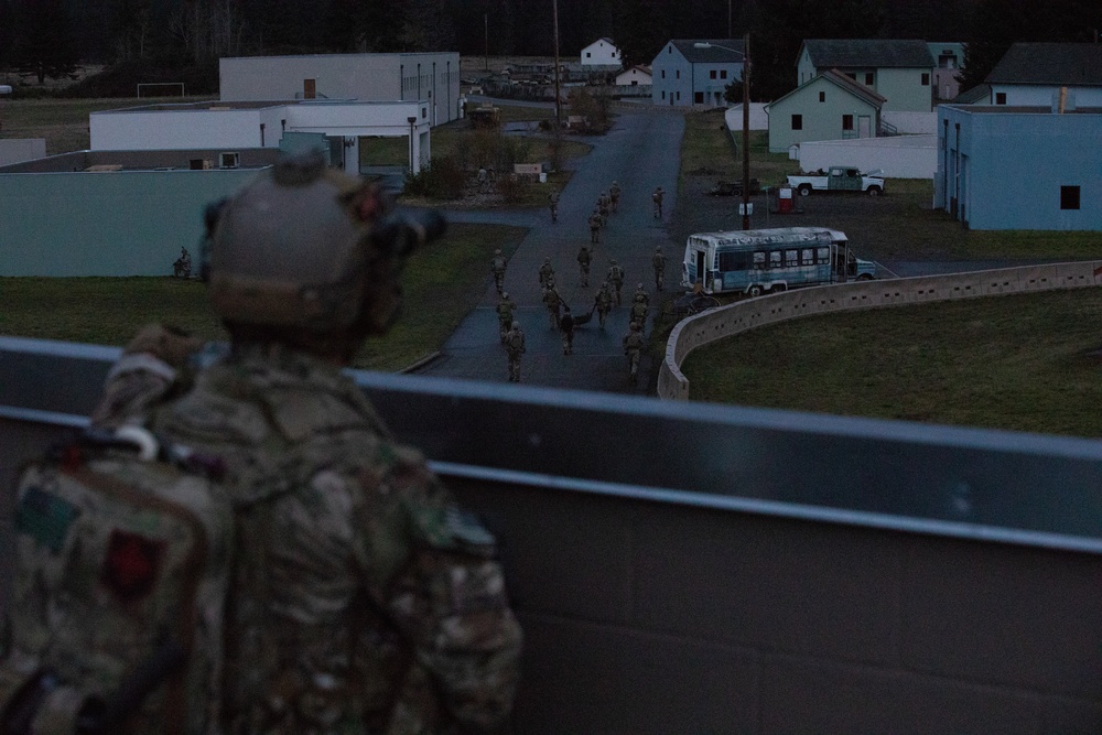 Green Beret provides over-watch during training exercise