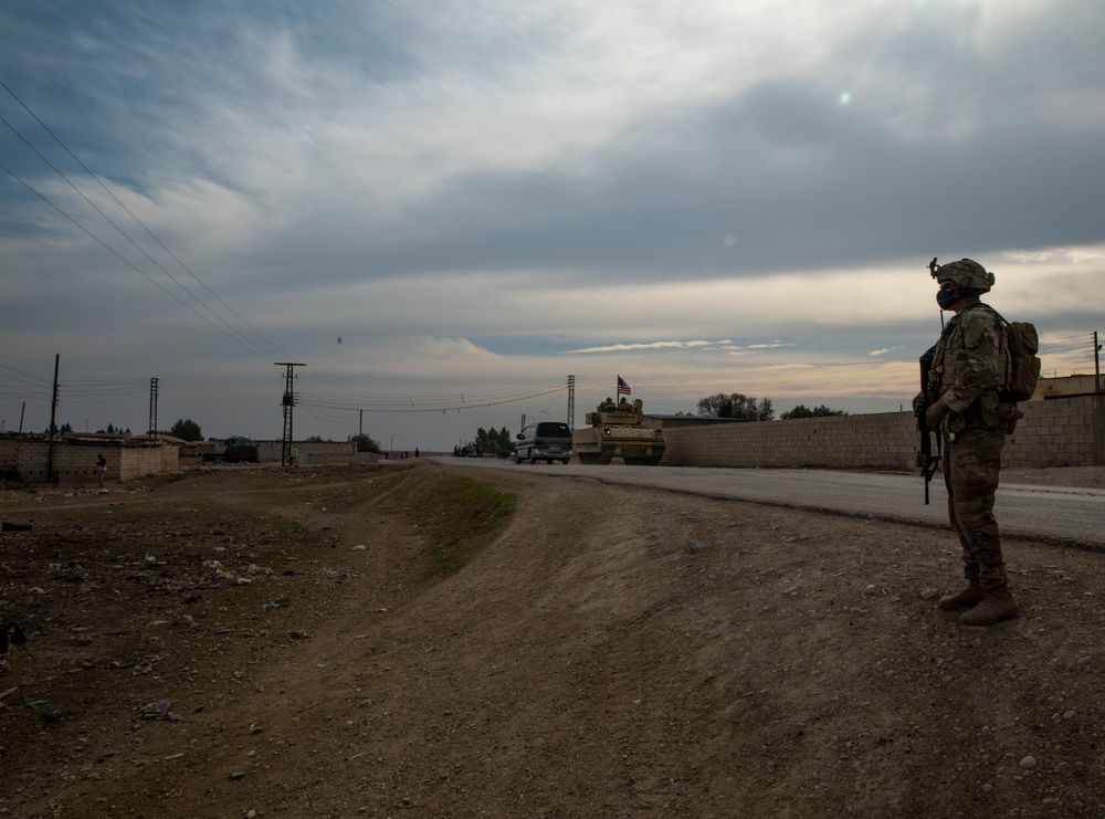 M2 Bradley Infantry Fighting Vehicles in Northeast Syria