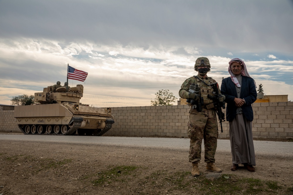 M2 Bradley Infantry Fighting Vehicles in Northeast Syria