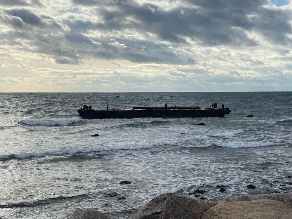 Coast Guards rescues 3 from barge off Point Judith