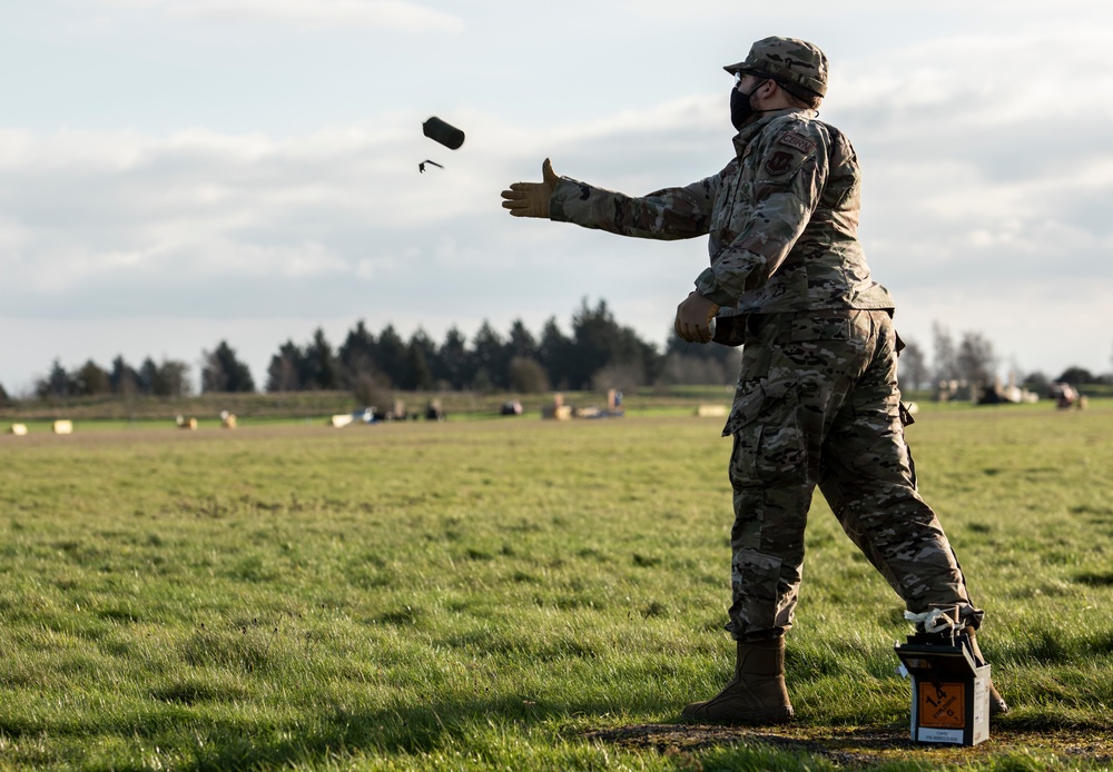 48th CES conducts smoke grenade training