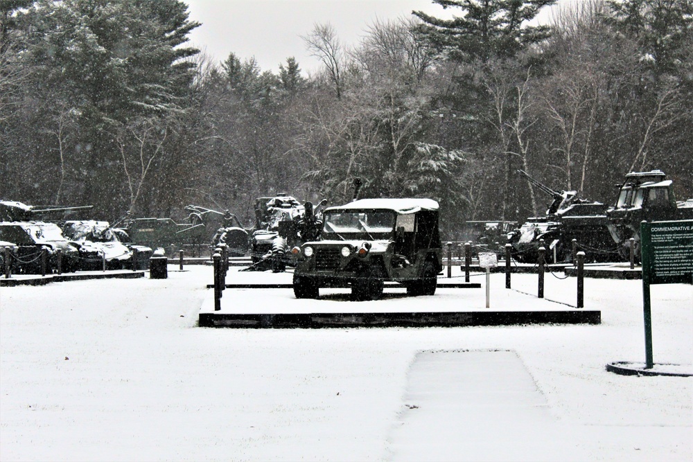 Snowy Day at Fort McCoy's Commemorative Area