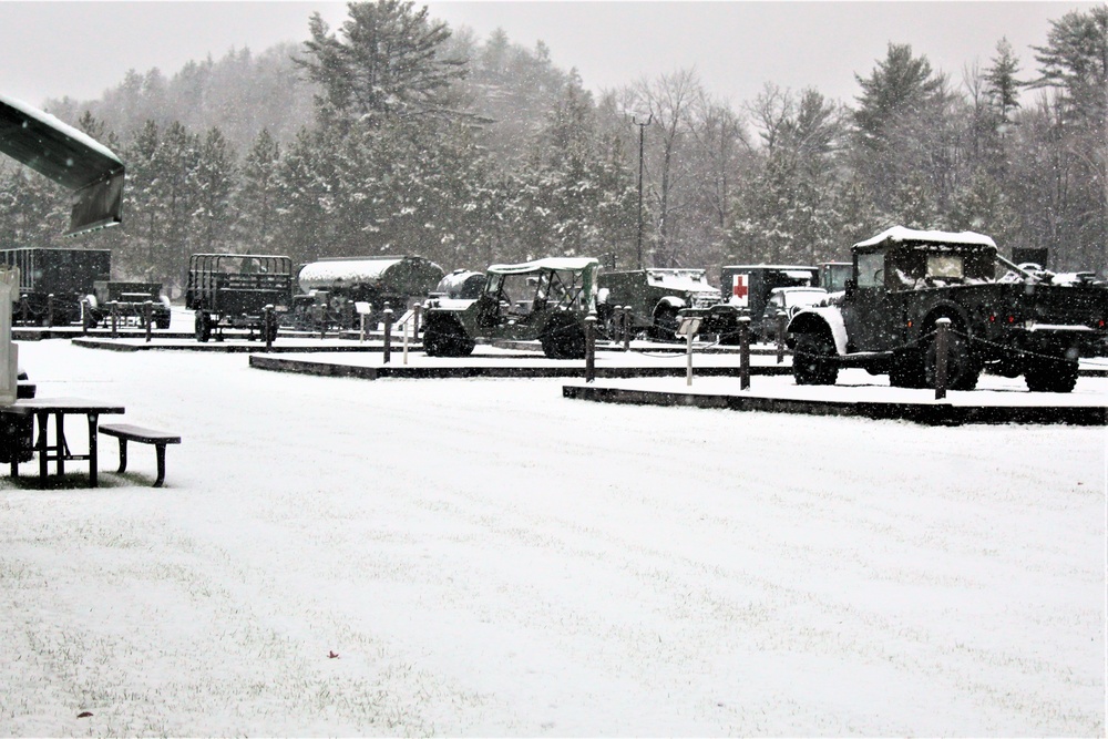 Snowy Day at Fort McCoy's Commemorative Area