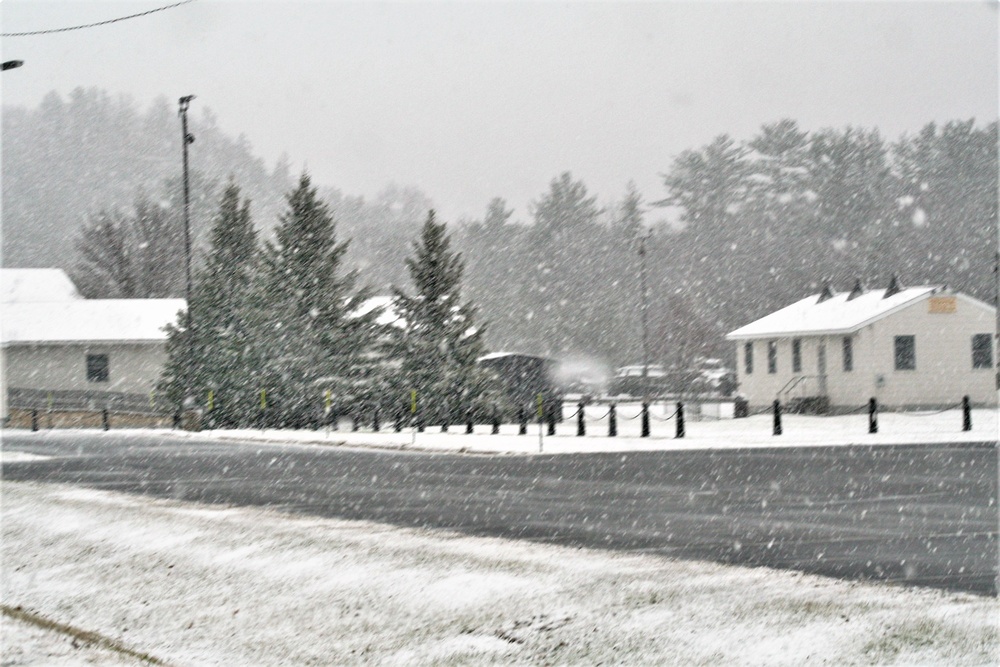 Snowy Day at Fort McCoy's Commemorative Area