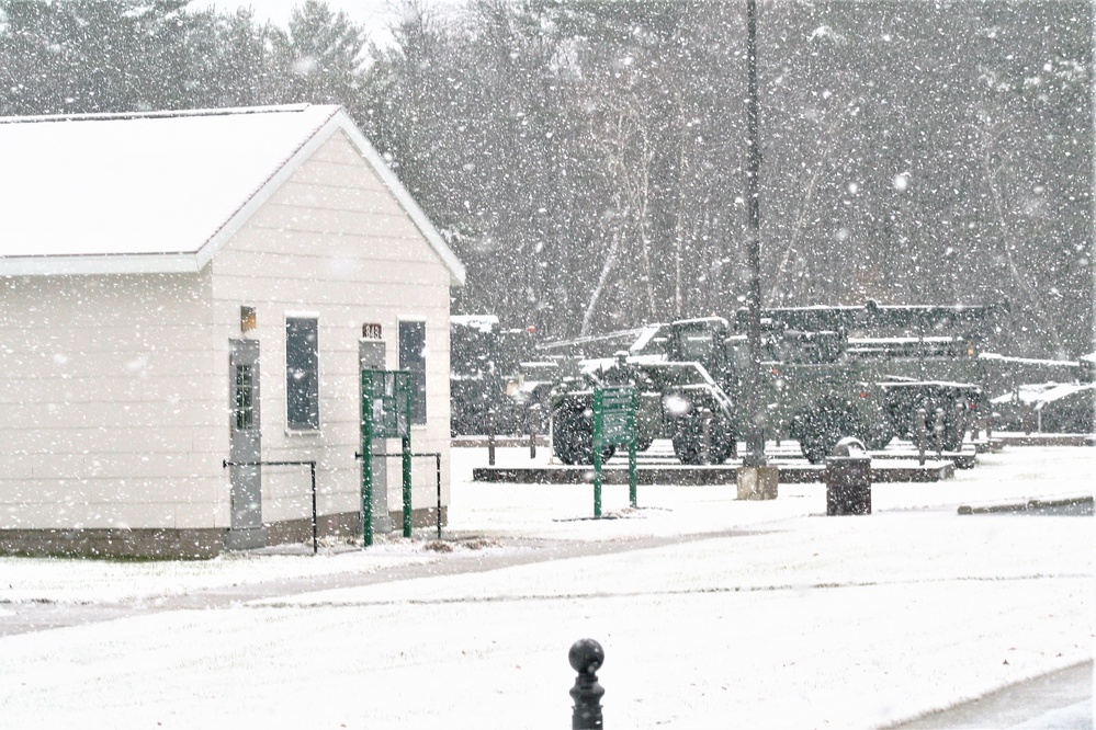 Snowy Day at Fort McCoy's Commemorative Area