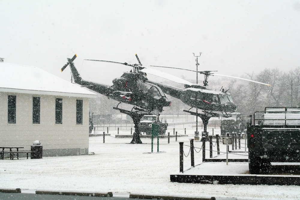 Snowy Day at Fort McCoy's Commemorative Area