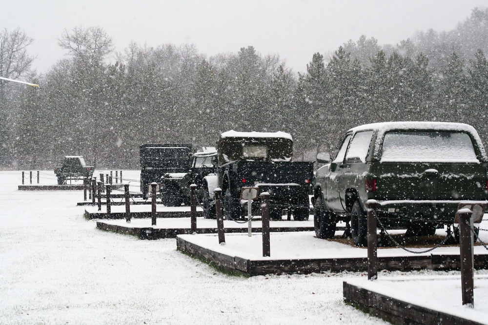 Snowy Day at Fort McCoy's Commemorative Area