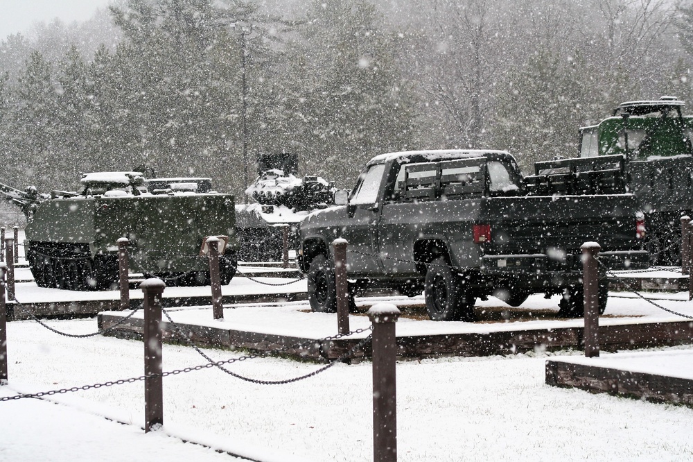 Snowy Day at Fort McCoy's Commemorative Area