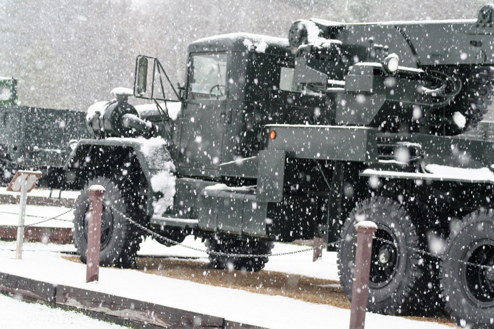 Snowy Day at Fort McCoy's Commemorative Area