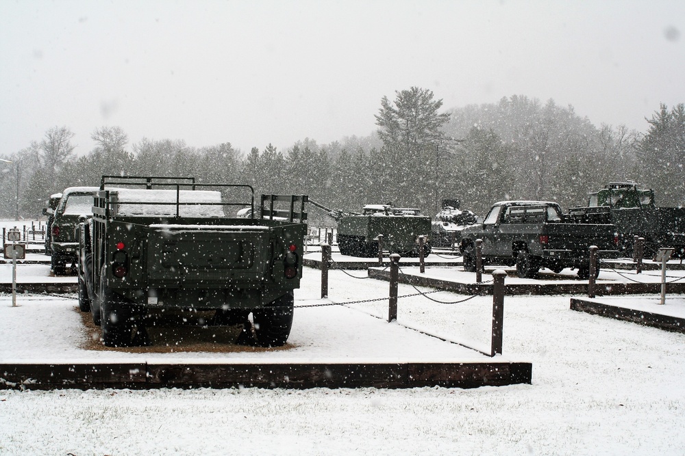 Snowy Day at Fort McCoy's Commemorative Area