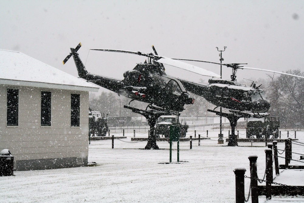 Snowy Day at Fort McCoy's Commemorative Area