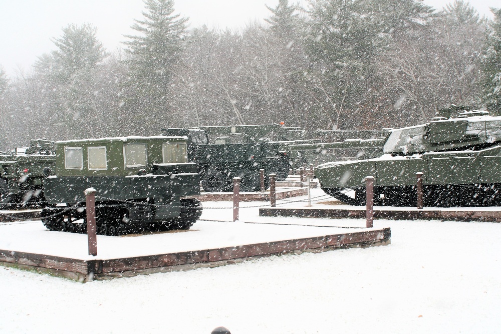 Snowy Day at Fort McCoy's Commemorative Area