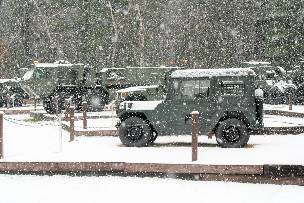 Snowy Day at Fort McCoy's Commemorative Area