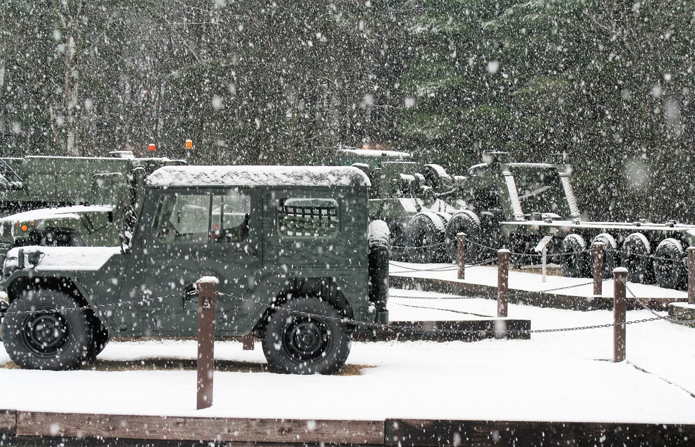 Snowy Day at Fort McCoy's Commemorative Area