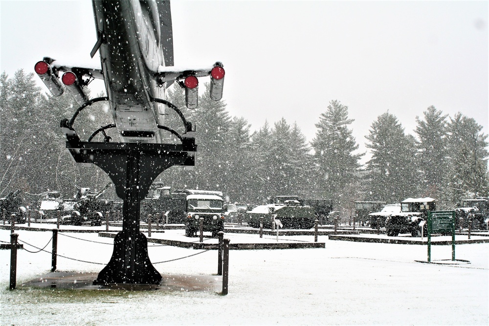 Snowy Day at Fort McCoy's Commemorative Area