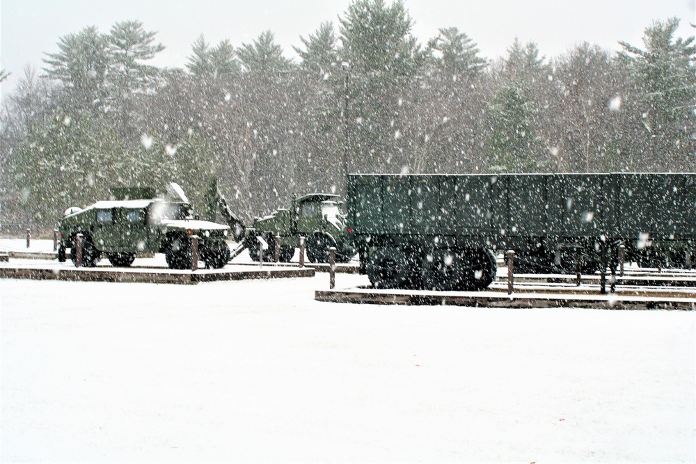 Snowy Day at Fort McCoy's Commemorative Area