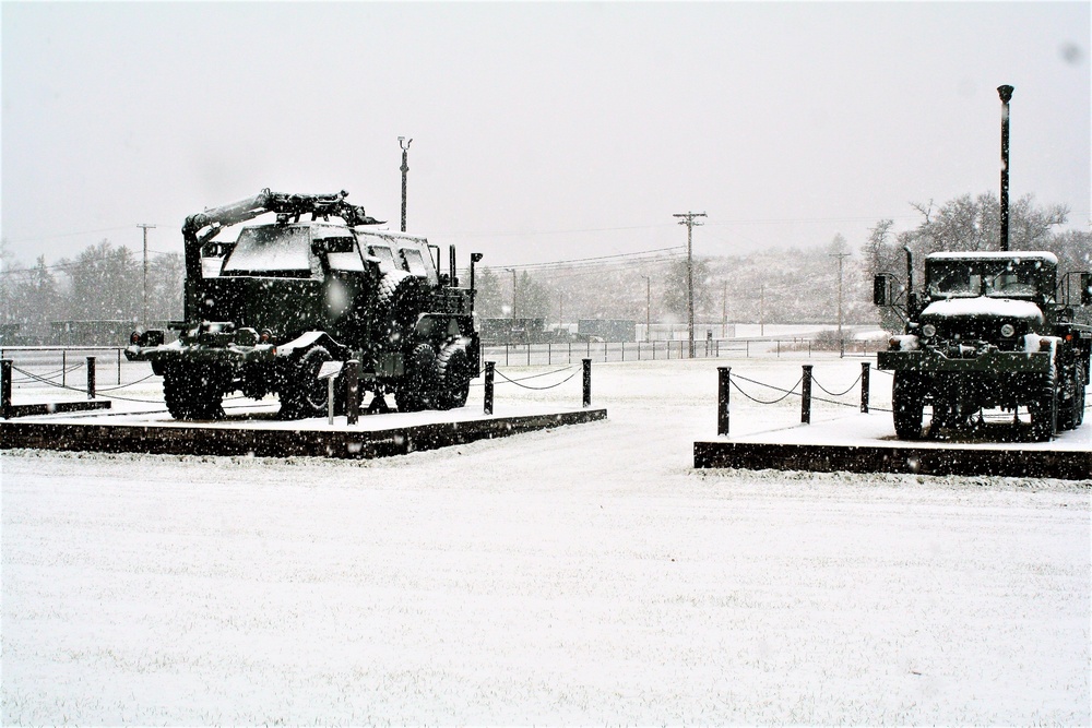 Snowy Day at Fort McCoy's Commemorative Area