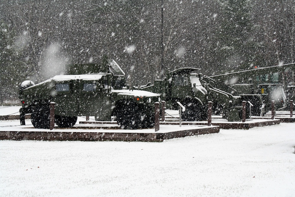 Snowy Day at Fort McCoy's Commemorative Area