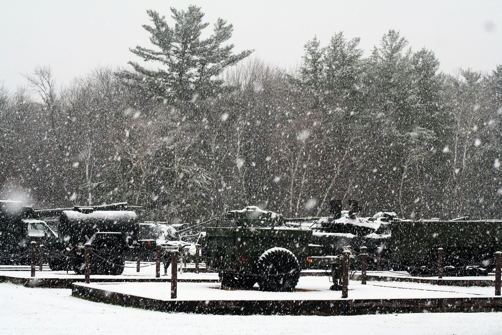 Snowy Day at Fort McCoy's Commemorative Area