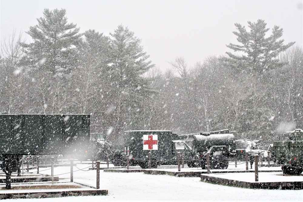 Snowy Day at Fort McCoy's Commemorative Area